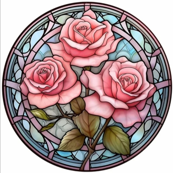 Rozen glas in lood