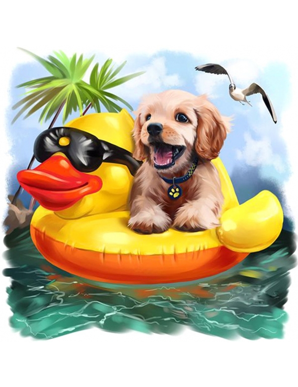 Hond met eend Hond met eend